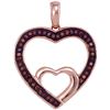 Image 1 : 10KT Rose Gold 0.12CTW DIAMOND HEART PENDANT