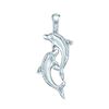 Image 1 : 10KT White Gold 0.07CTW DIAMOND FISH PENDANT