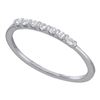 Image 1 : 10KT White Gold 0.11CTW ROUND DIAMOND LADIES FASHION BA