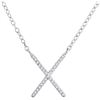 Image 1 : 10KT White Gold 0.10CTW DIAMOND FASHION NECKLACE