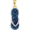 Image 1 : 10K Yellow-gold 0.30CTW DIAMOND FASHION PENDANT