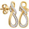 Image 1 : 10K Yellow-gold 0.15CTW DIAMOND FASHION EARRING