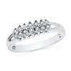 Image 1 : 10KT White Gold 0.06CTW DIAMOND FASHION RING