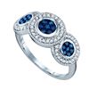 Image 1 : 10KT White Gold 0.51CTW BLUE DIAMOND FASHION RING