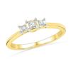 Image 1 : 10K Yellow-gold 0.08CTW DIAMOND FASHION RING