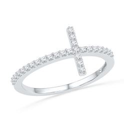 10KT White Gold 0.20CTW DIAMOND FASHION BAND