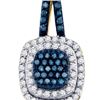 Image 1 : 10K Yellow-gold 0.50CT BLUE DIAMOND FASHION PENDANT