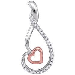 10KT White Gold 0.11CTW DIAMOND FASHION PENDANT