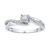 Image 1 : 10KT White Gold 0.12CTW DIAMOND FASHION RING