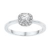 Image 1 : 10KT White Gold 0.25CTW DIAMOND 0.20CT-CRD BRIDAL RING