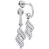 Image 1 : 10KT White Gold 0.33CTW DIAMOND MICRO-PAVE EARRINGS