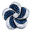 Image 1 : 10KT White Gold 0.51CT BLUE DIAMOND FASHION PENDANT