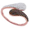 Image 1 : 10KT Rose Gold 0.25CTW DIAMOND MICRO-PAVE RING