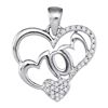 Image 1 : 10KT White Gold 0.15CTW MOM DIAMOND PENDANT