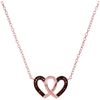 Image 1 : 10KT Rose Gold 0.09CTW DIAMOND HEART PENDANT