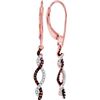 Image 1 : 10KT Rose Gold 0.20CTW RED DIAMOND FASHION EARRING