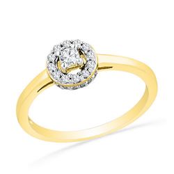 10K Yellow-gold 0.25CTW DIAMOND FASHION RING