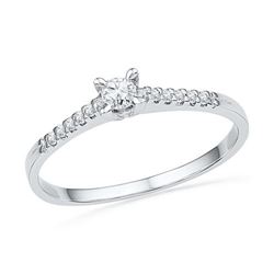 10KT White Gold 0.13CTW DIAMOND FASHION RING