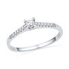 Image 1 : 10KT White Gold 0.13CTW DIAMOND FASHION RING