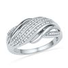 Image 1 : 10KT White Gold Two Tone 0.20CTW DIAMOND FASHION BAND