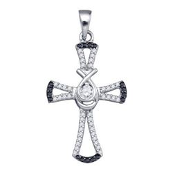 925 Sterling Silver White 0.27CT DIAMOND CROSS PENDANT