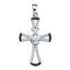 Image 1 : 925 Sterling Silver White 0.27CT DIAMOND CROSS PENDANT