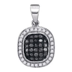 10KT White Gold 0.25CTW DIAMOND MICRO-PAVE PENDANT