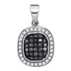 Image 1 : 10KT White Gold 0.25CTW DIAMOND MICRO-PAVE PENDANT