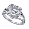Image 1 : 10k White Gold Round Natural Diamond Womens Split-shank