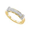 Image 1 : 10KT Yellow Gold 0.08CTW DIAMOND MICRO PAVE BAND