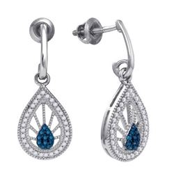 10KT White Gold 0.25CT BLACK DIAMOND FASHION EARRING
