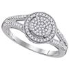 Image 1 : 10KT White Gold 0.20CTW DIAMOND MICRO-PAVE BRIDAL RING