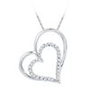 Image 1 : 10KT White Gold 0.12CTW DIAMOND FASHION PENDANT