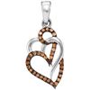 Image 1 : 10KT White Gold 0.25CTW COGNAC DIAMOND FASHION PENDANT