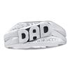 Image 1 : 10KT White Gold 0.01CTW DIAMOND DAD RING