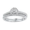 Image 1 : 10KT White Gold 0.33CTW DIAMOND BRIDAL SET