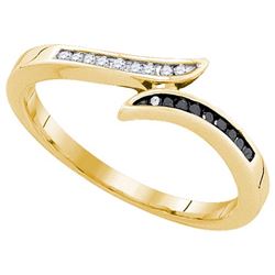 10K Yellow-gold 0.11CTW DIAMOND FASHION RING