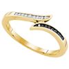 Image 1 : 10K Yellow-gold 0.11CTW DIAMOND FASHION RING