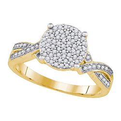 10KT Yellow Gold 0.30CTW DIAMOND MICRO-PAVE RING