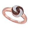 Image 1 : 10K Yellow-Gold 0.18CTW DIAMOND MICRO-PAVE RING