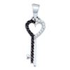 Image 1 : 10KT White Gold 0.12CTW DIAMOND KEY PENDANT