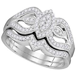 10KT White Gold 0.33CTW DIAMOND BRIDAL SET