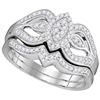 Image 1 : 10KT White Gold 0.33CTW DIAMOND BRIDAL SET