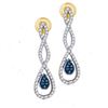 Image 1 : 10K Yellow-gold 0.25CTW DIAMOND MICRO-PAVE EARRING