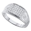 Image 1 : 10KT White Gold 0.27CTW DIAMOND MICRO PAVE RING