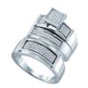 Image 1 : 925 Sterling Silver White 0.41CTW DIAMOND FASHION TRIO