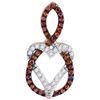 Image 1 : 10KT Rose Gold 0.15CTW DIAMOND MICRO-PAVE PENDANT