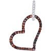 Image 1 : 10KT Rose Gold 0.17CTW RED DIAMOND HEART PENDANT