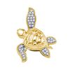 Image 1 : 10KT Yellow Gold 0.10CTW DIAMOND MICRO-PAVE PENDANT