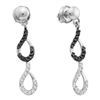 Image 1 : 14KT White Gold 0.34CTW BLACK DIAMOND FASHION EARRING